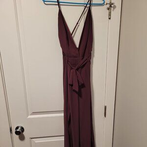 Windsor purple jumpsuit with front leg slits